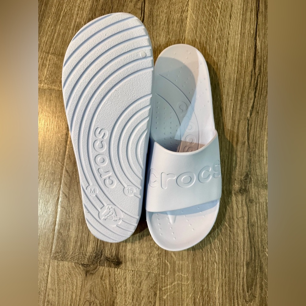 CROCS Light Blue Slide Sandals - Picture 4 of 5